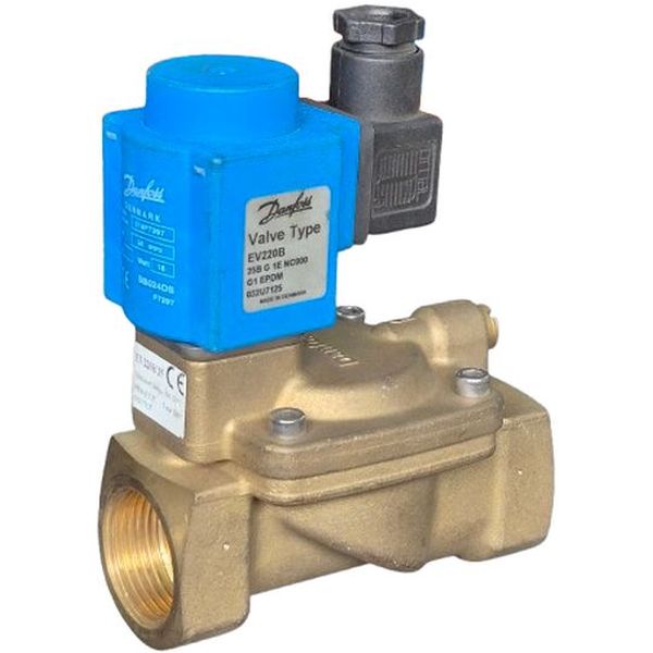 2/2 vias, DN25, fluidos água / vapor / óleo / ar comprimido e gases não inflamáveis, bobina 018F7397 24V 18W