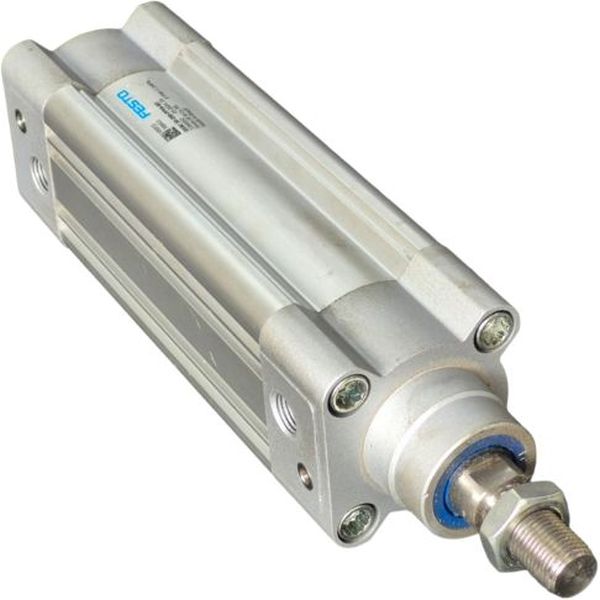 diâmetro 50mm, curso 100mm, dupla ação, amortecimento pneumático regulável de fim de curso, detecção de posição, pressão máxima 12bar
