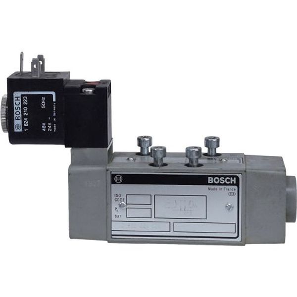 5/2 vias, atuação solenóide / retorno mola, bobina 24VDC, montagem sobre base, ISO 1, vazão 1060l/min
