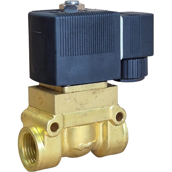 2/2 vias, conexão rosca 1/2, fluidos ar / água, bobina 24VDC 