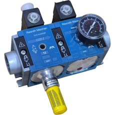 Válvula de fechamento C25i 53516350 + válvula de arranque progressivo C25i 8901700140 + manômetro + solenóides - REXROTH Válvula de fechamento C25i 53516350 + válvula de arranque progressivo C25i 8901700140 + manômetro + solenóides - REXROTH