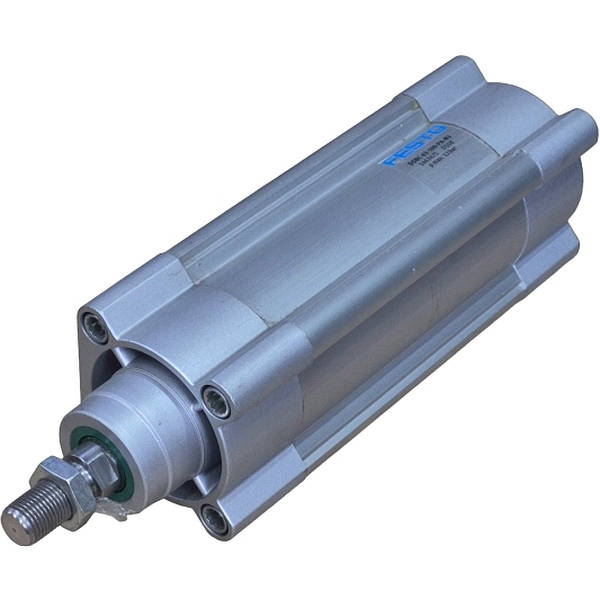 diâmetro 63mm, curso 100mm, dupla ação, amortecimento elástico nas posições de fim de curso, detecção de posição, conexão G1/4, pressão de 12bar