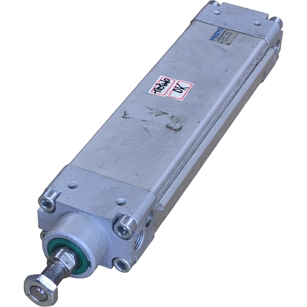 atuador plano antigiro, diâmetro 40mm, curso 150mm, dupla ação, amortecimento pneumático regulável de fim de curso, detecção de posição