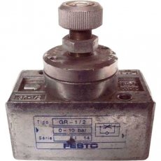 Válvula reguladora de fluxo unidirecional 1/2X1/2 GR-1/2 3720 - FESTO seminovo