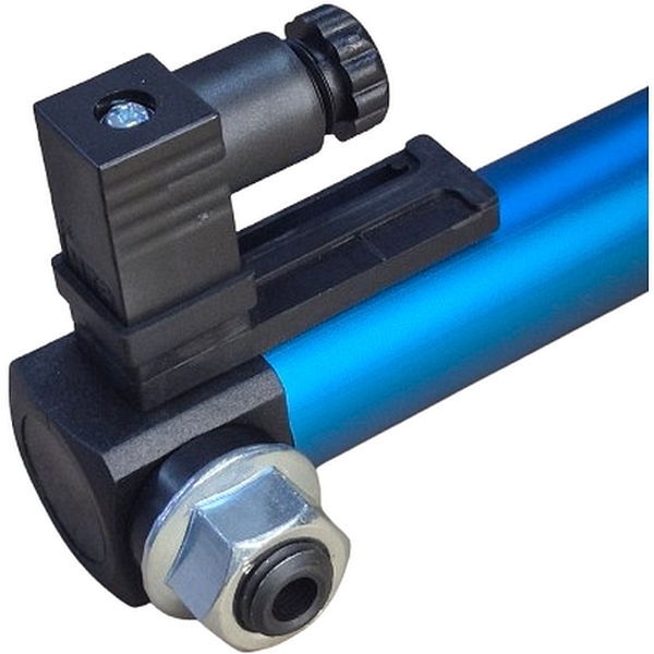 comprimento 254mm, leitura visual com contato elétrico, temperatura 5~20oC, pressão máxima 2bar, tubo transparente, proteção em alumínio, conexão elétrica DIN43650, IP65