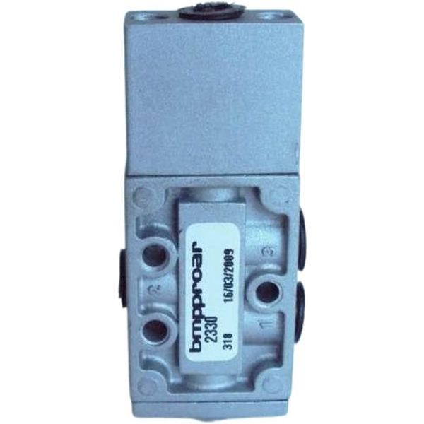válvula pneumática, conexão rosca 1/8BSP, 3 vias, atuador piloto, retorno mola