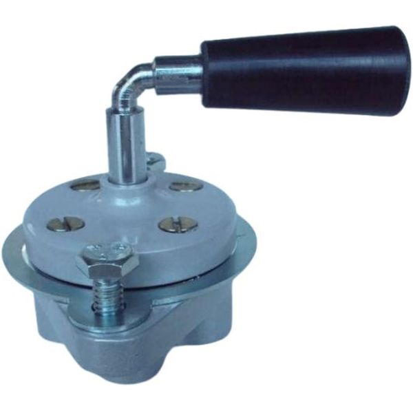 Válvula de quatro vias com atuador manual para acionamento de portas de &ocirc;nibus. Conexão 1/8, centro aberto negativo (CAN)l, pressão máxima 150psi.