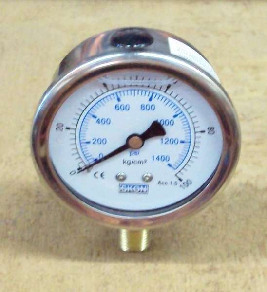 saida por baixo, rosca 1/4, diâmetro 63mm, fluido óleo