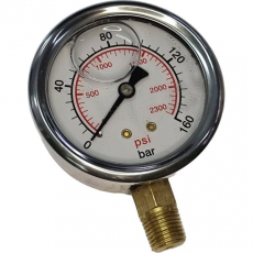 Manômetro GAM635RL160 2300psi 160bar - GALLEYHILL Manômetro GAM635RL160 2300psi 160bar - GALLEYHILL