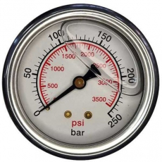 Man&ocirc;metro GA1008PBL250 3500psi 250bar com glicerina - GALLEYHILL