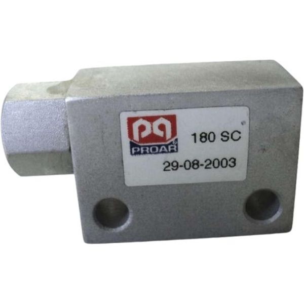 conexão rosca 1/8bsp, pressão máxima 10bar, fluido  ar comprimido filtrado e lubrificado / gases inertes / óleo leve, corpo alumínio, vedações NBR