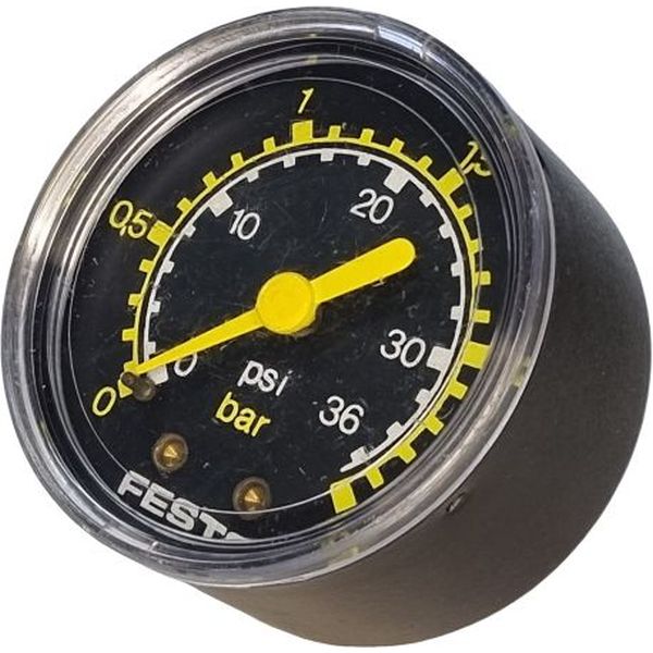 saída por trás, conexão rosca 1/4, visor de plástico, caixa de plástico, fluidos gases inertes / líquidos neutros