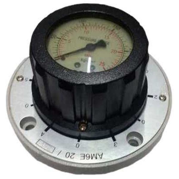 monitora a pressão em 6 linhas, conexão rosca 1/4, pressão máxima 31,5MPa, fluido óleo, escala máxima indicada 40MPa