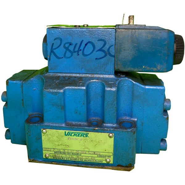 operada por um piloto controlado por solenóide, vedações Buna-N, conexão do solenóide ISO4400, DIN43650 (U), tensão 24VDC (H)
