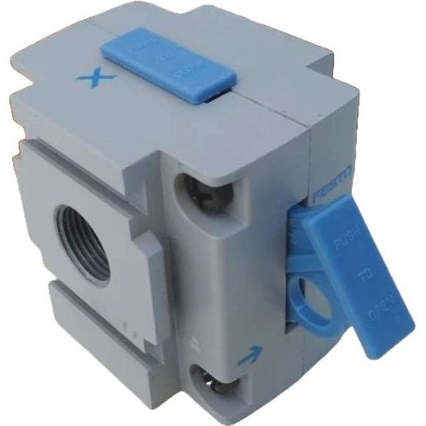 3/2 vias, conexão G3/8, acionamento manual, vazão 8300l/min, pressão 0-12bar, meio ar comprimido