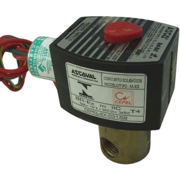 2/2 vias NF, conexão rosca 3/4NPT, fluidos ar / gás inerte / água / óleo, corpo latão, vedações NBR