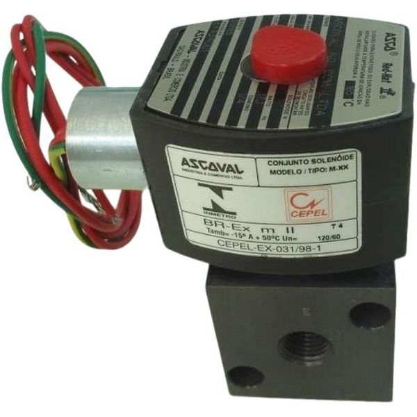 conexão rosca 1/4, fluidos ar / gás inerte / água / óleo leve, conexão elétrica com fio
