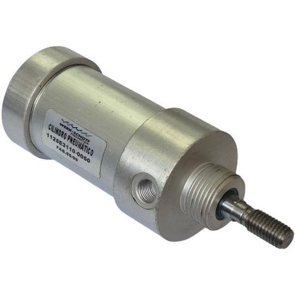 Série 1100, cilindro leve, diâmetro 1.1/2, curso 50mm, dupla ação, rosca M10X1.5, vedação Buna-N