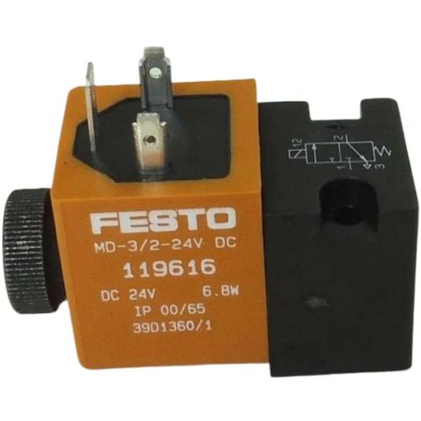 3/2 vias, 24VDC, grau de proteção IP65, pressão máxima 16bar