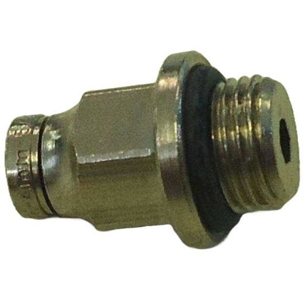 conexão rosca G1/8, para tubo de 4mm, pneufit 10, meio ar comprimido, corpo latão niquelado
