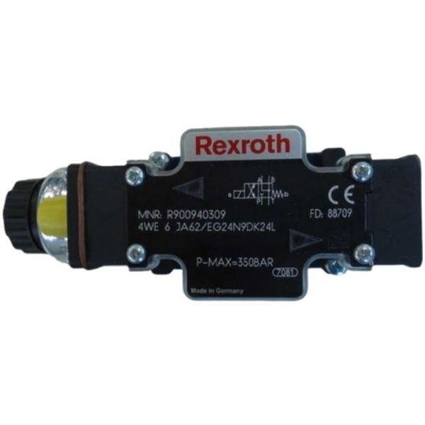 pressão máxima 350bar, 4 conexões úteis, tamanho 6, centro JA, 24V, com emergência manual coberta