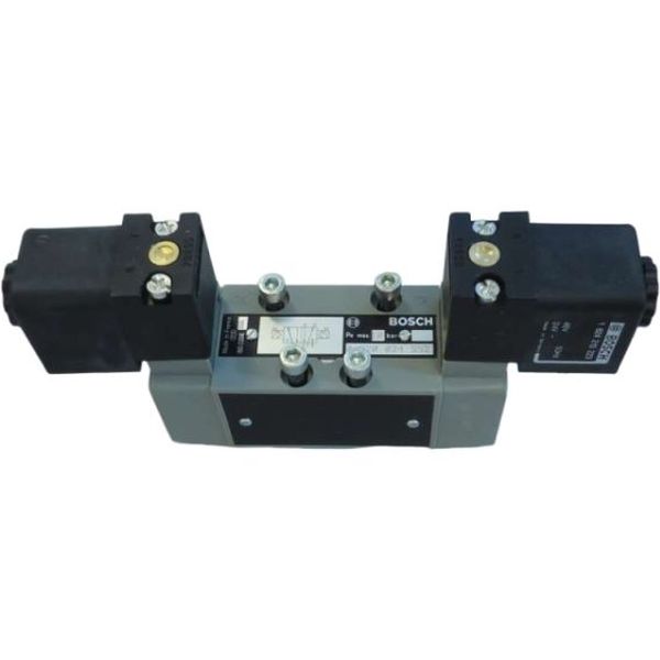5/2 vias, ISO, tamanho 1, acionamento elétrico, pressão nominal 10bar, temperatura ambiente 50oC, vazão 1060l/min, corpo de plástico reforçado com fibra de vidro
