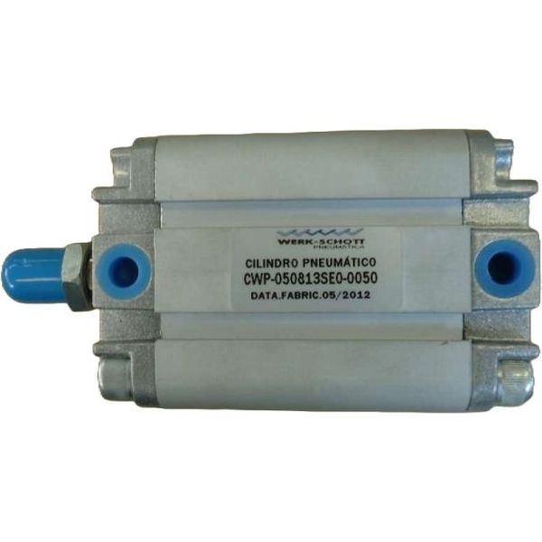 cilindro compacto, cilindro ISO, cilindro dupla ação, com amortecimento ajustável, fluido ar comprimido
