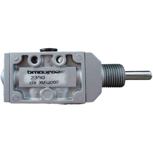 válvula pneumática, conexão rosca 1/8BSP, 3 vias, atuador pino, retorno mola
