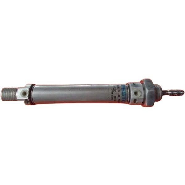 cilindro convencional, diâmetro 16mm, curso 50mm, dupla ação, amortecimento ajustável nas posições finais de fim de curso, detecção de posição