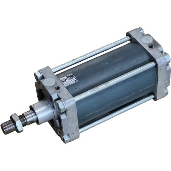 diâmetro 160mm, curso 200mm, com tirantes, dupla ação, com amortecimento regulável nas extremidades, temperatura ambiente -25...80oC, pressão nominal 10bar