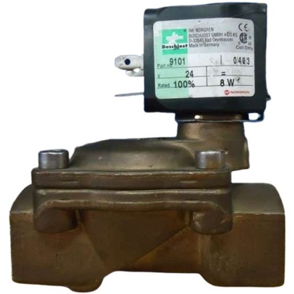 2/2 vias, atuada por solenóide, corpo de latão