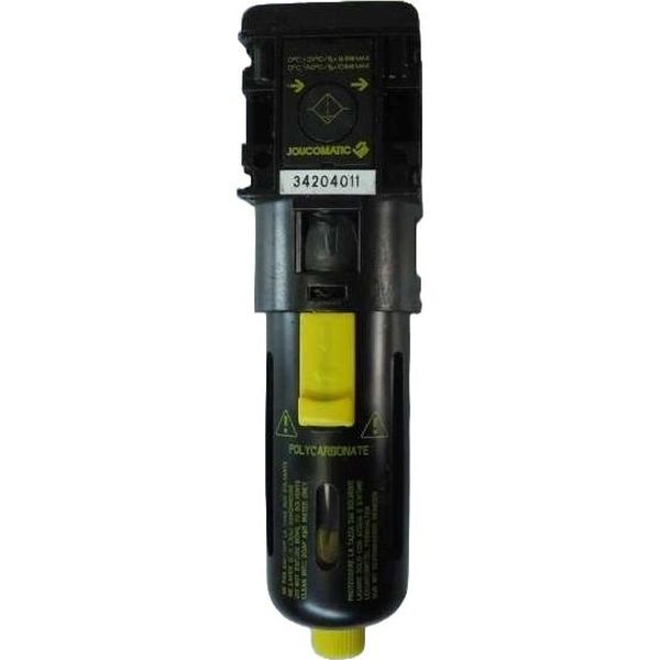 Série 342, conexão G1/4, copo policarbonato com proteção, vazão 1030l/min, fluido ar comprimido / gases neutros