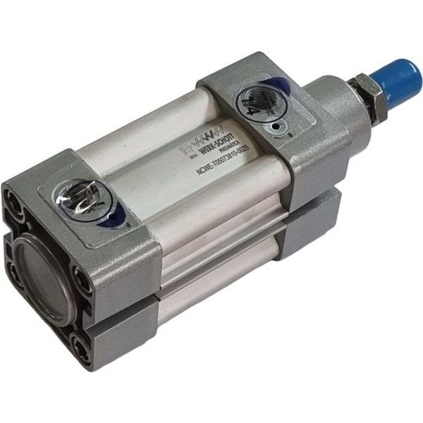 cilindro padronizado de dupla ação, diâmetro 50mm, curso 25mm, dupla ação, amortecimento ajustável