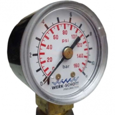 Man&ocirc;metro 160PSI 11BAR saída por baixo - WERK SCHOTT