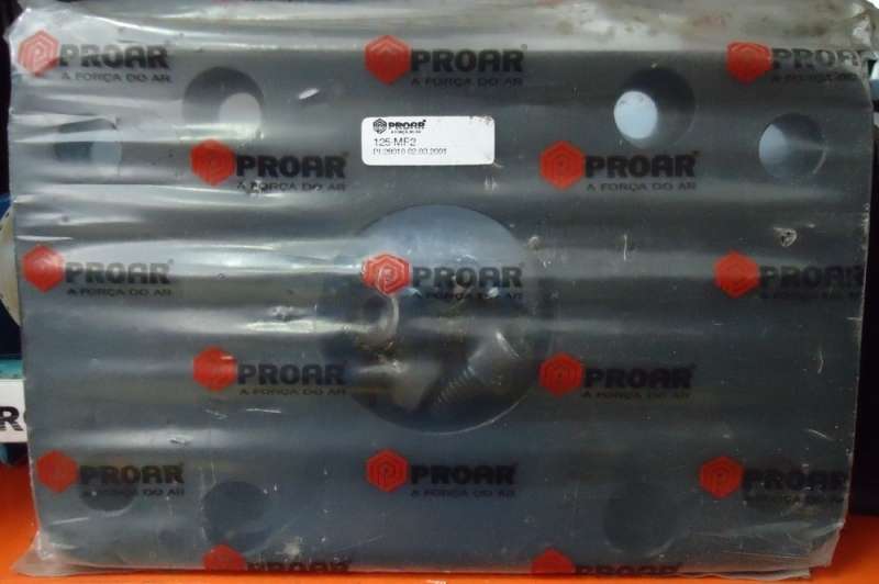 flange para cilindro ISO de diâmetro 125mm, kit acompanha parafusos, acessório para montagem de cilindro, fixação do pistão pneumático