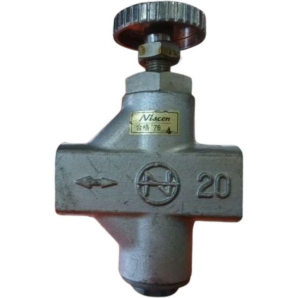 ajuste do fluxo com parafuso recartilhado