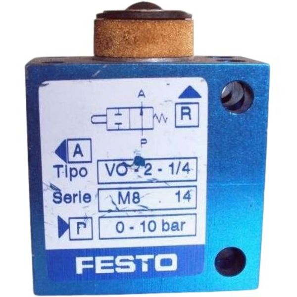 2/2 vias, conexão G1/4, acionamento mecânico, pressão de trabalho 10bar