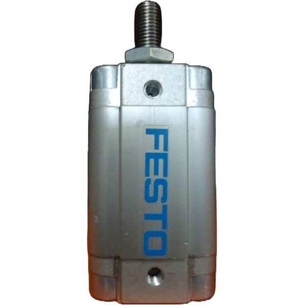 cilindro compacto, diâmetro 25mm, curso 30mm, rosca externa, anéis/placas de amortecimento elástico nas posições finais de curso, detecção de posição