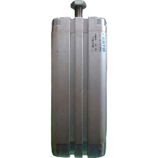 cilindro compacto, diâmetro 40mm, curso 100mm, rosca externa, anéis/placas de amortecimento elástico nas posições finais de curso, detecção de posição