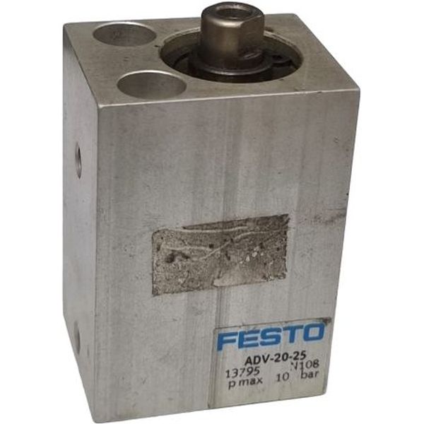 cilindro de curso curto, diâmetro 20mm, curso 25mm, rosca externa, detecção de posição