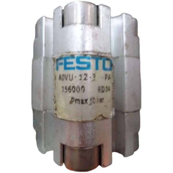 cilindro compacto, diâmetro 12mm, curso 3mm, anéis/placas de amortecimento elástico nas posições finais de curso, detecção de posição