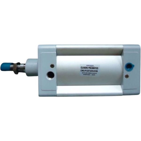 diâmetro 125mm, curso 100mm, dupla ação com amortecimento ajustável, sem canal para sensor
