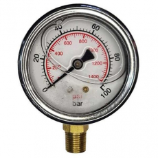 Man&ocirc;metro GA1005MRL100 1400psi 100bar com glicerina - GALLEYHILL