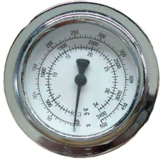 Man&ocirc;metro com 3 escalas 34bar/3400kPa/500psi usado