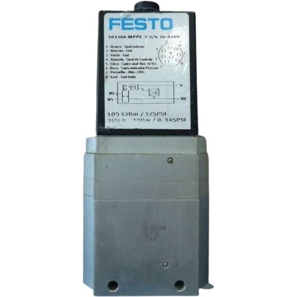 conexão G1/4, atuação elétrica, pressão máxima 12bar, corpo alumínio, vedações NBR