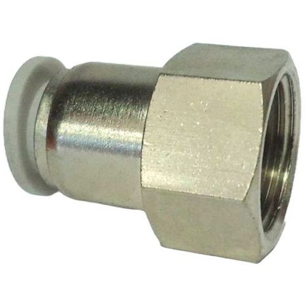 conexão rosca 1/2, para tubo 12mm, fluidos ar / vácuo, água, anel de desengate branco