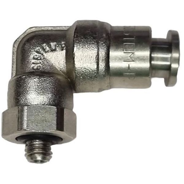 mini conexão pneumática, conector mini, conexão em L, conector pneumático em L, conexão L, união para tubos em L, conexão para tubos PUN e PAN, conexão instantânea, conexão rápida, conexão de engate rápido em L, conexão roscada em L