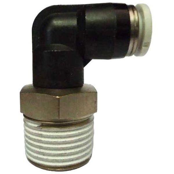 conexão roscada em L, conexão em L, conector pneumático em L, conexão L, união para tubos em L, conexão para tubos PUN e PAN, conexão pneumática, conexão instantânea, conexão rápida, conexão de engate rápido em L