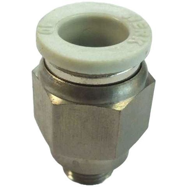 conexão rosca 1/8, para tubo 10mm, fluidos ar / vácuo, água, anel de desengate branco