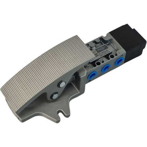 Série 20.000, conexão rosca 1/4bsp, 5 vias, 3 posições, pedal autocentrante centro fechado, material Zamac